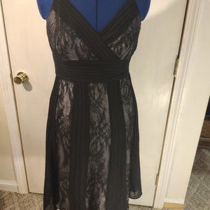 LOFT Black Silk and Lace strapless dress Size *